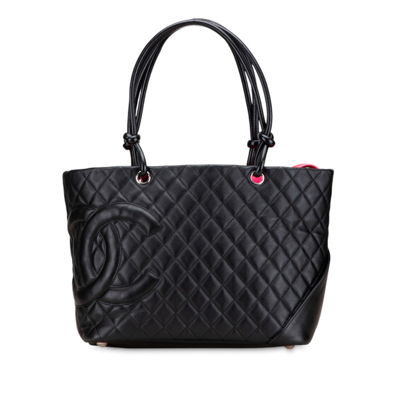 Chanel Cambon Line Matelassé Lambskin Tote Bag