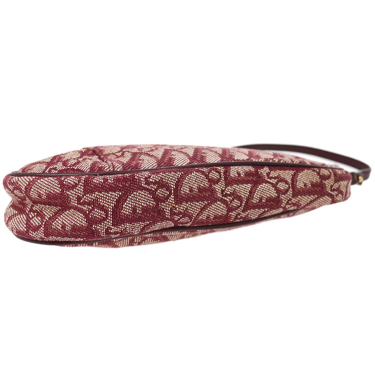 Christian Dior 2002 Trotter Saddle Hand Bag Bordeaux ao32230