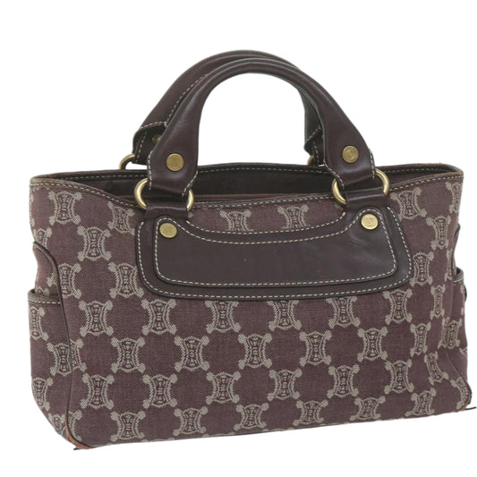 Luxury CELINE Paris Macadam Canvas Boogie Hand Bag Brown  ar11308