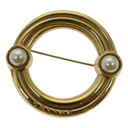 Luxury CELINE Circle Brooch metal Gold  ar11594B