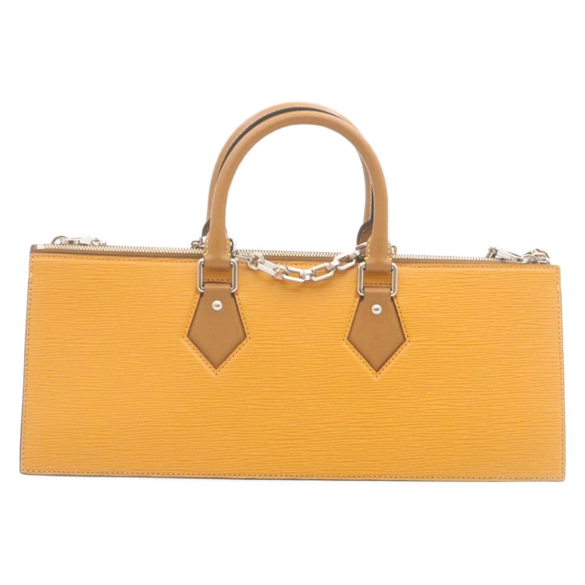 LOUIS VUITTON Epi San Fran Sac Tricot Hand Bag 2way Yellow M52805 Auth ar6465A