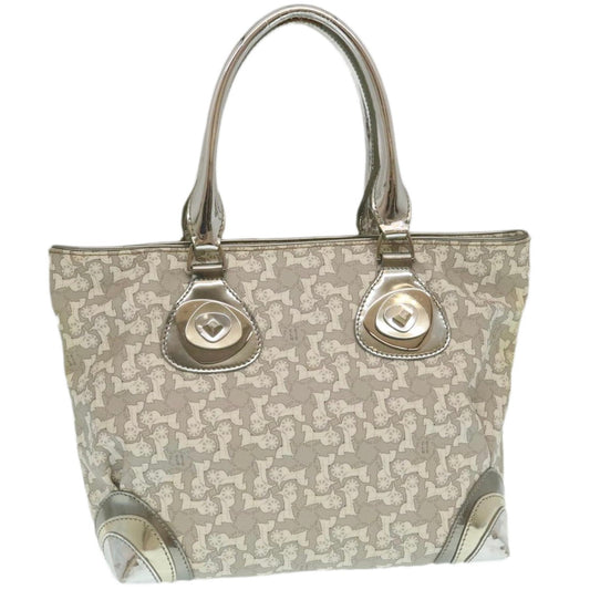 Luxury CELINE Horse Carriage Hand Bag PVC Leather Gray  ar6608