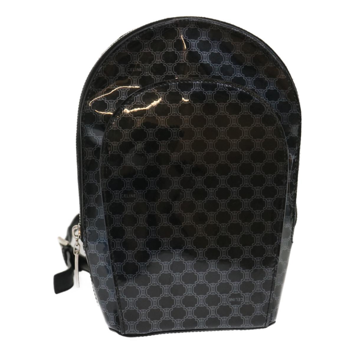 Luxury CELINE Macadam Backpack Vinyl Black  ar6749