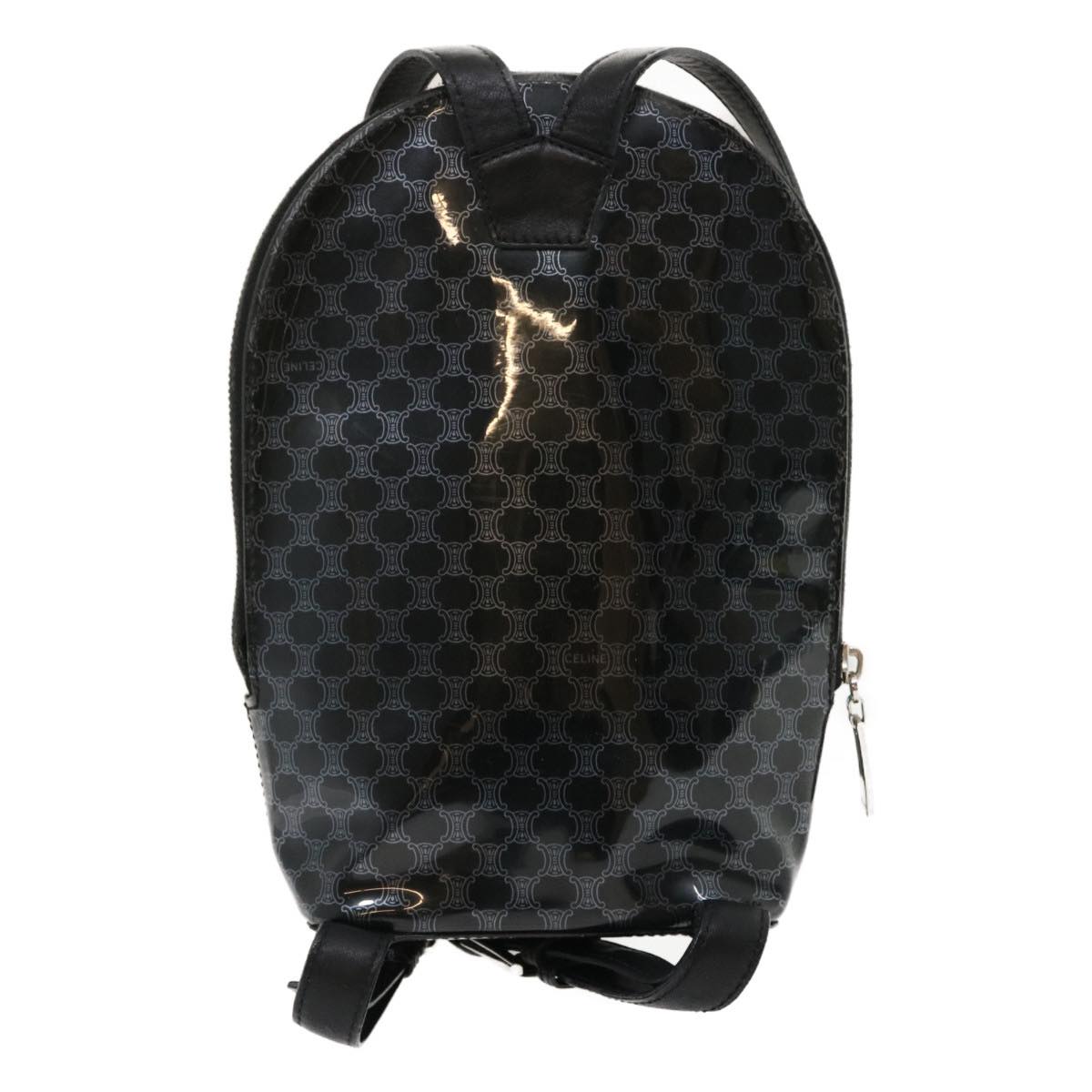 Luxury CELINE Macadam Backpack Vinyl Black  ar6749