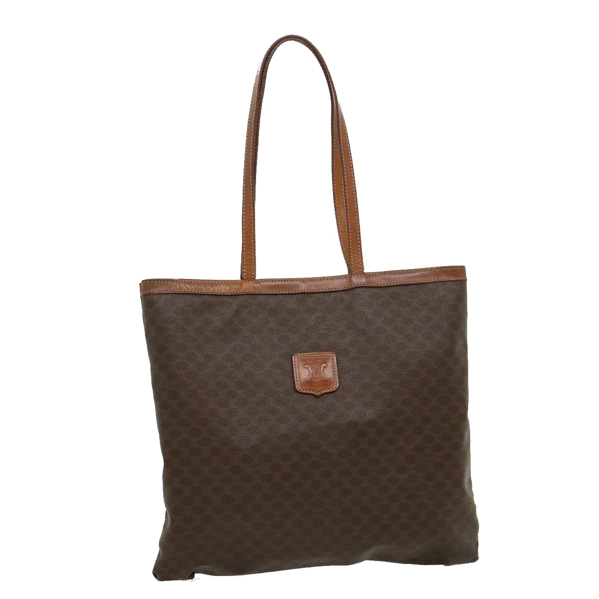 Luxury CELINE Macadam Canvas Tote Bag Brown  ar7192