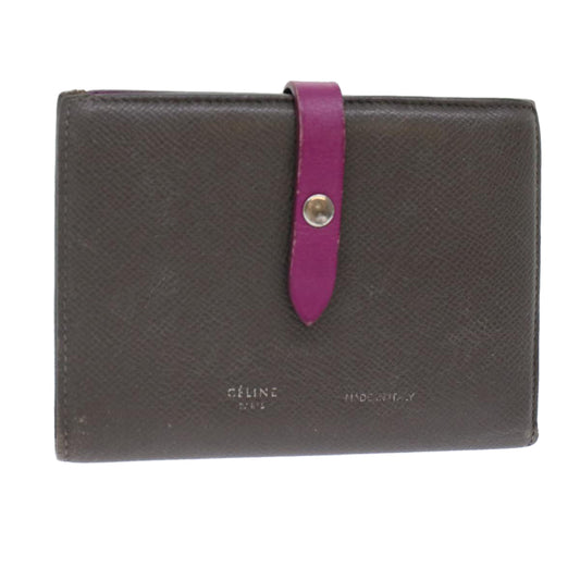 Luxury CELINE Wallet Leather Gray  ar9714B