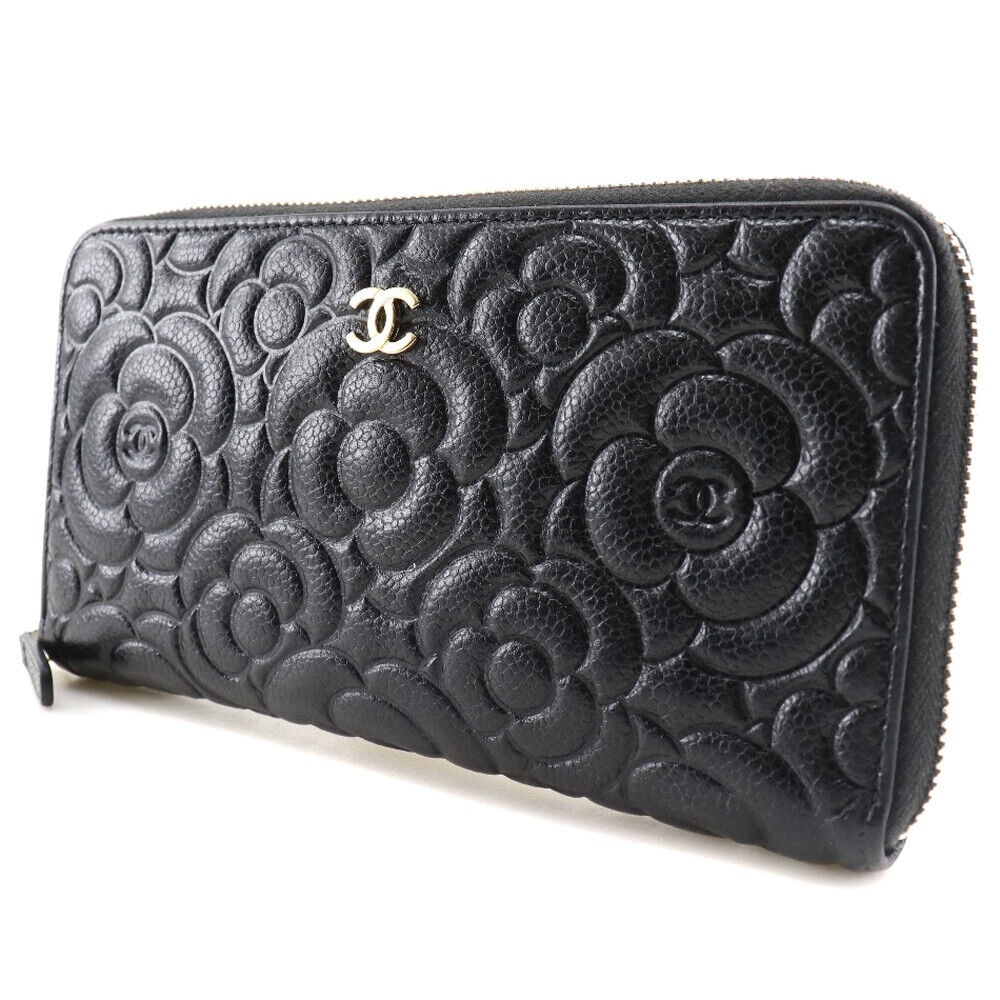 Chanel Coco Mark Camelia Embossed Black