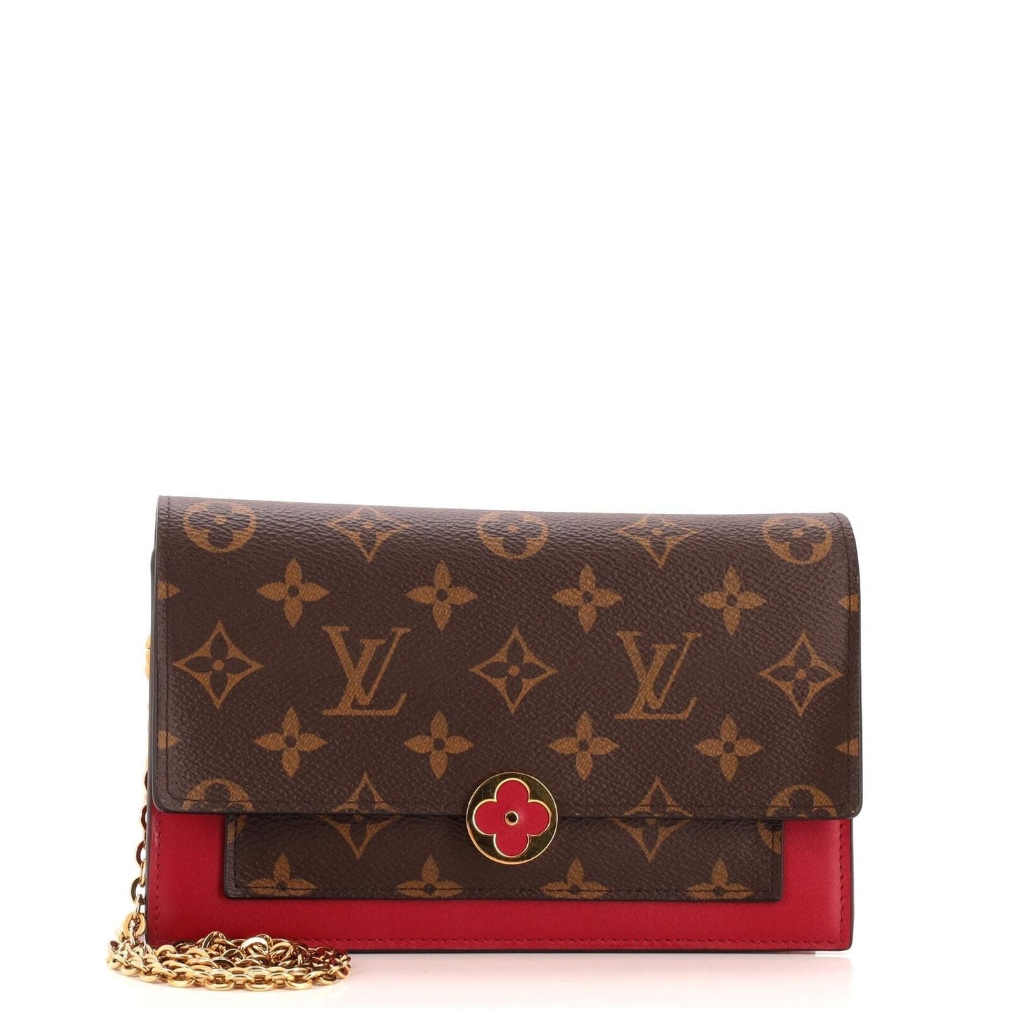 Louis Vuitton Flore Chain Wallet Canvas