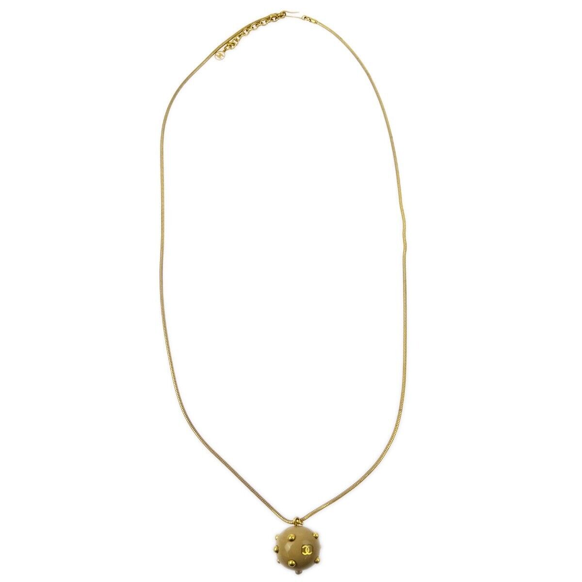 Chanel Ball Pendant Necklace Gold