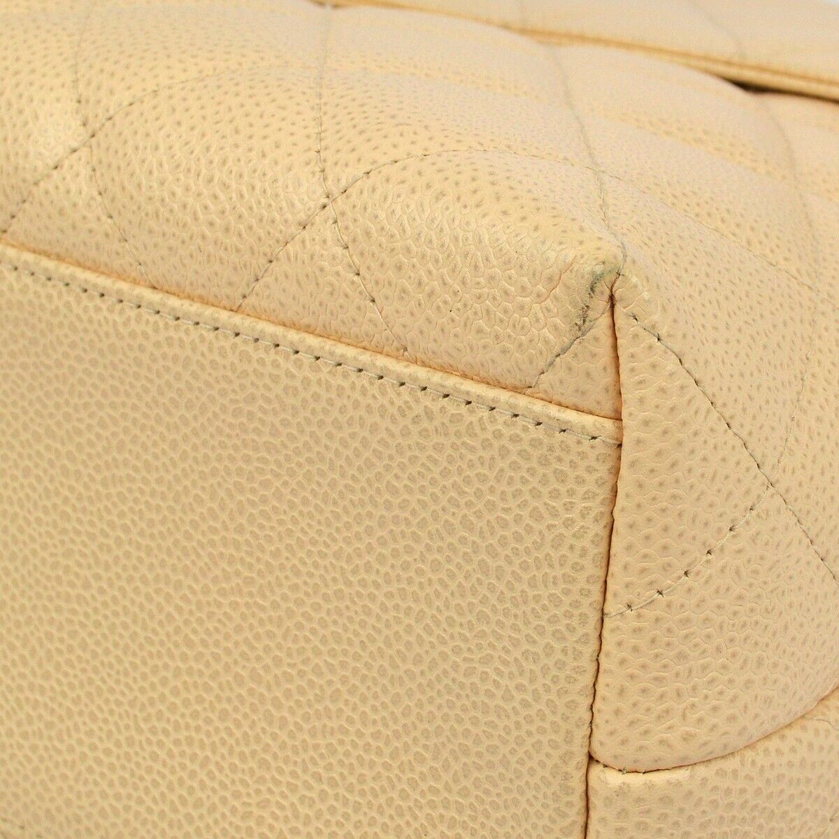 Chanel Beige Caviar Top Handle Handbag