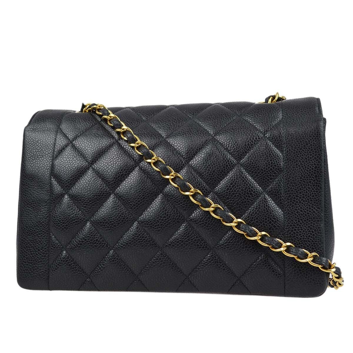 Chanel Black Caviar Medium Diana