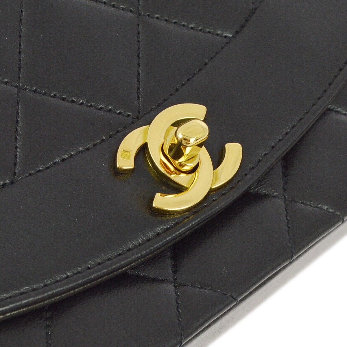 Chanel Black Lambskin Small Diana