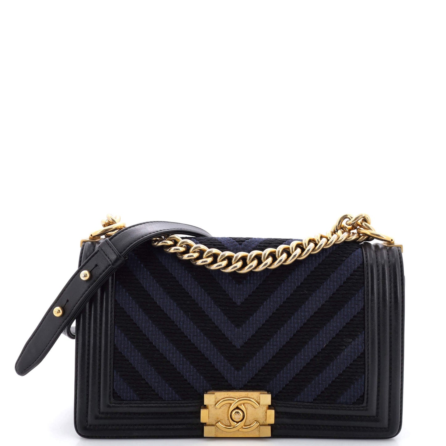 Chanel Boy Flap Bag Braided Chevron