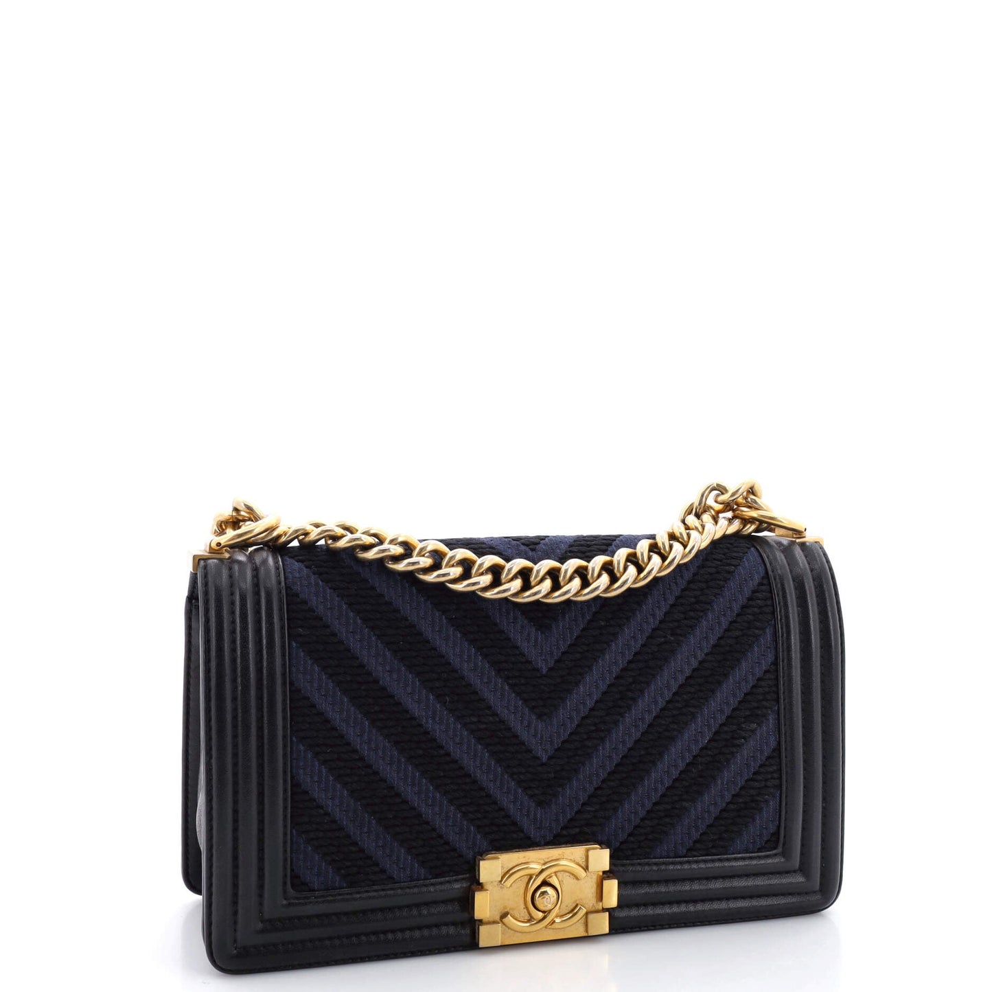 Chanel Boy Flap Bag Braided Chevron
