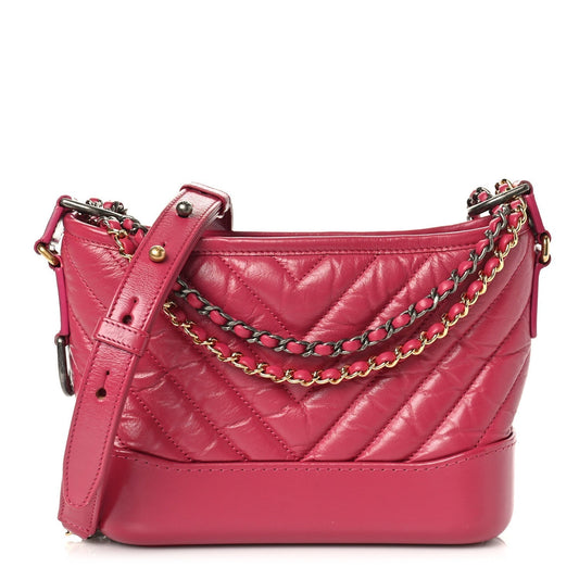 Chanel Aged Calfskin Chevron Quilted