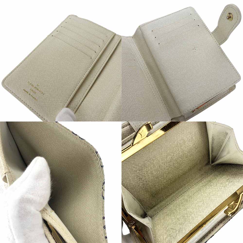 LOUIS VUITTON Bifold Wallet M95659 Monogram Minilan , Leather white Portonebier Vienova Women  d