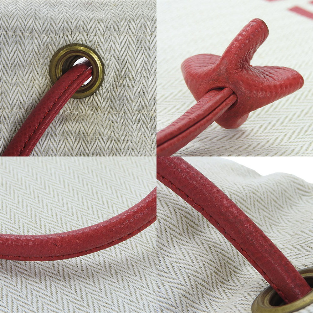 HERMES Shoulder Bag Canvas, Leather Red Alain GM Women  d