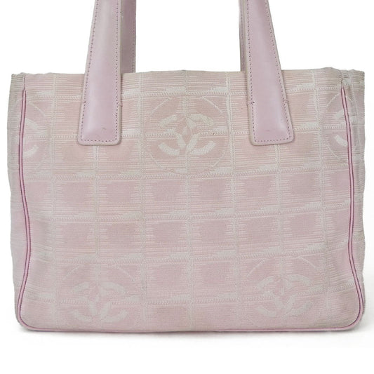 CHANEL Handbag Jacquard nylon pink New travel line