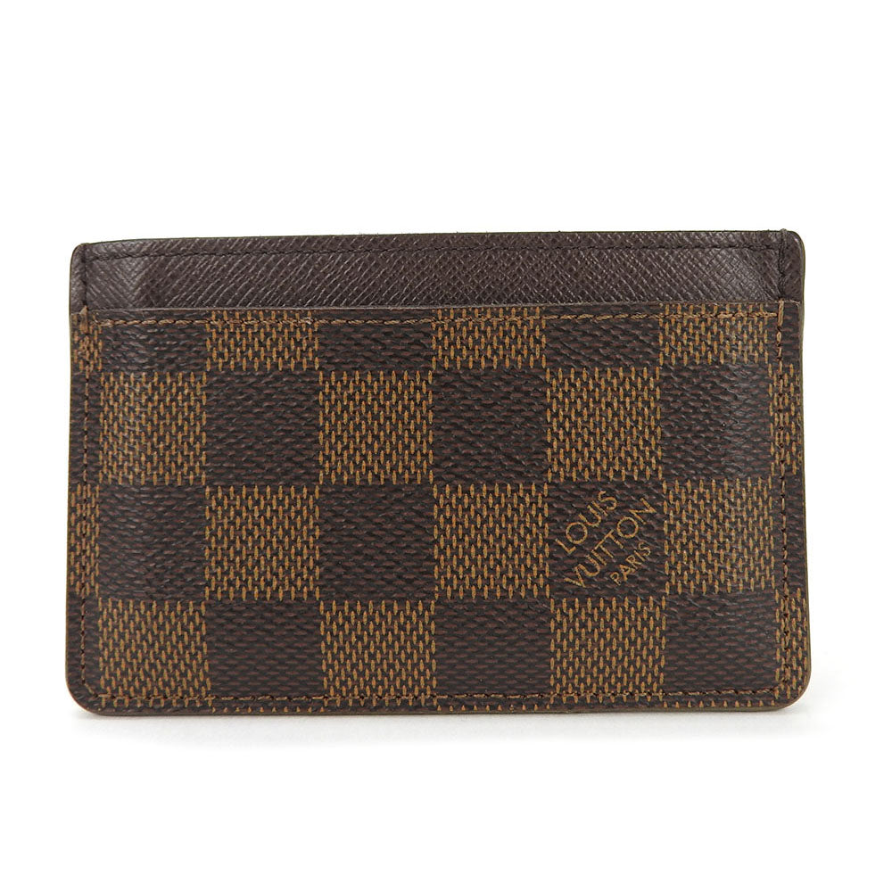 LOUIS VUITTON Card Case N61722 Damier canvas Brown Porte Cartes�ESimple Women(Unisex)