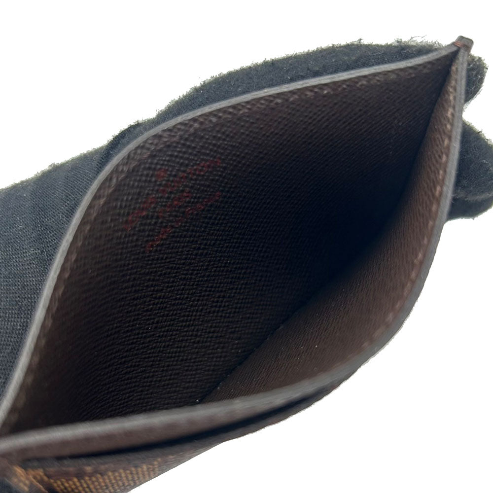 LOUIS VUITTON Card Case N61722 Damier canvas Brown Pass Case Card Case Porte Cartes�ESimple mens(Unisex)