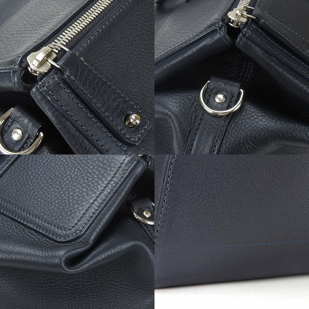 LOUIS VUITTON Boston Duffel bag M93172 Grain Calfskin Leather Navy Neo Greenwich mens  d