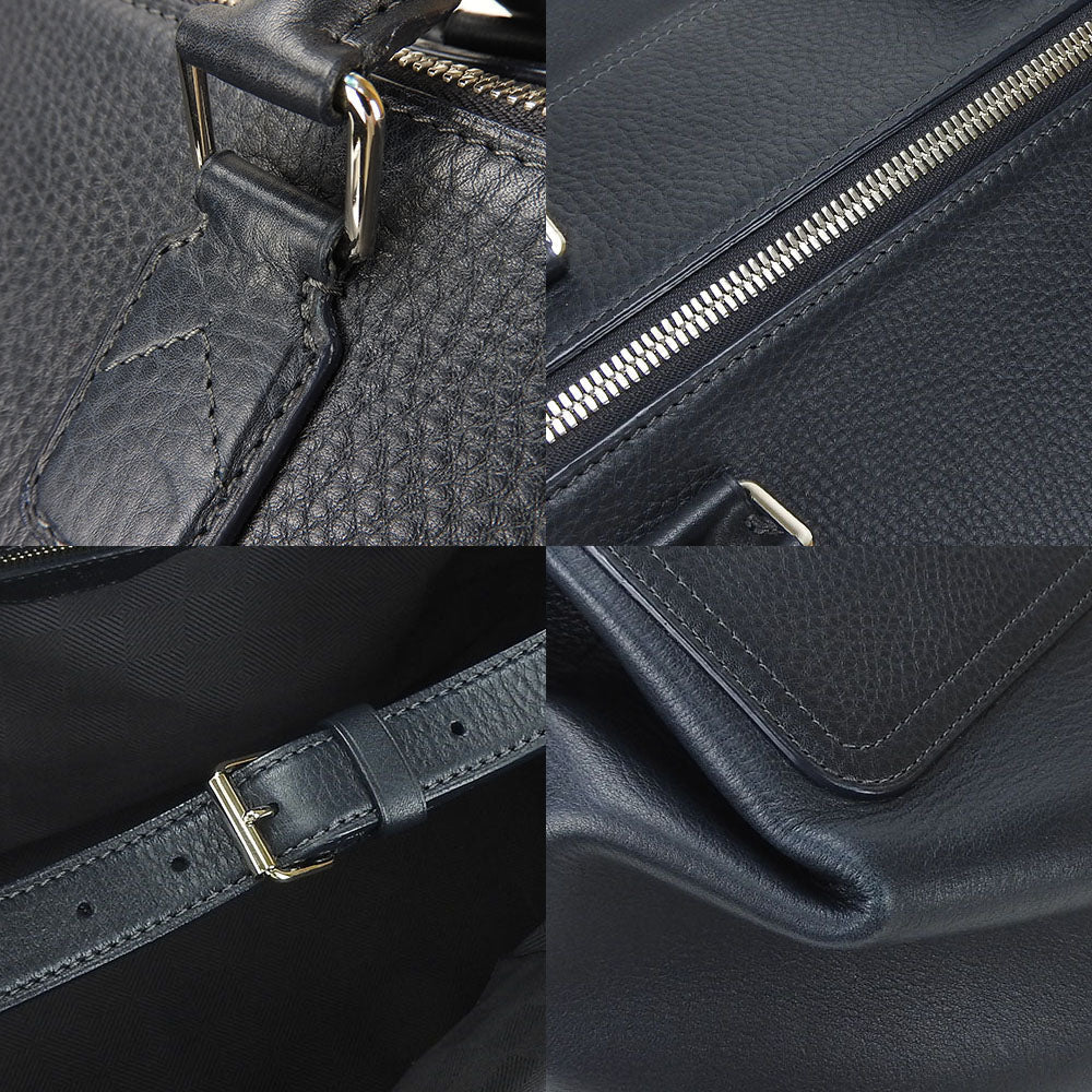 LOUIS VUITTON Boston Duffel bag M93172 Grain Calfskin Leather Navy Neo Greenwich mens  d
