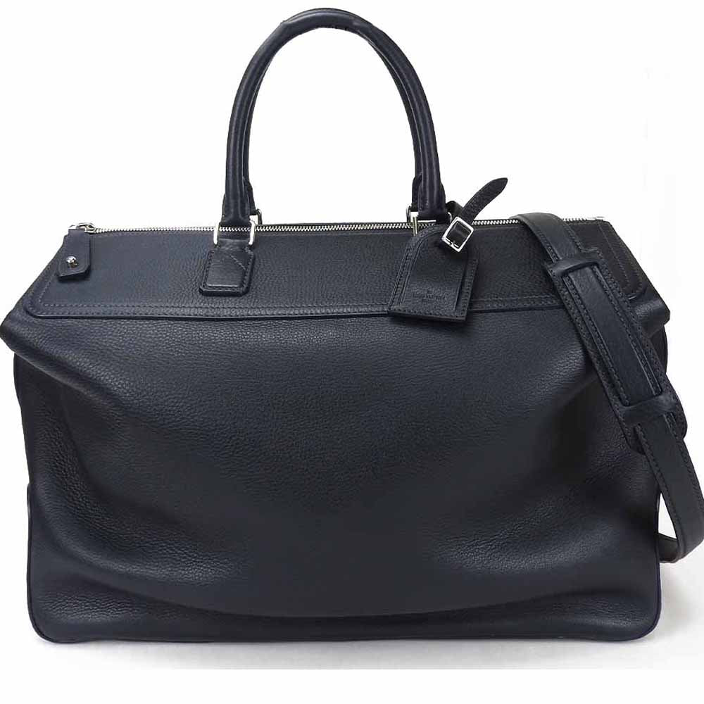 LOUIS VUITTON Boston Duffel bag M93172 Grain Calfskin Leather Navy Neo Greenwich mens  d