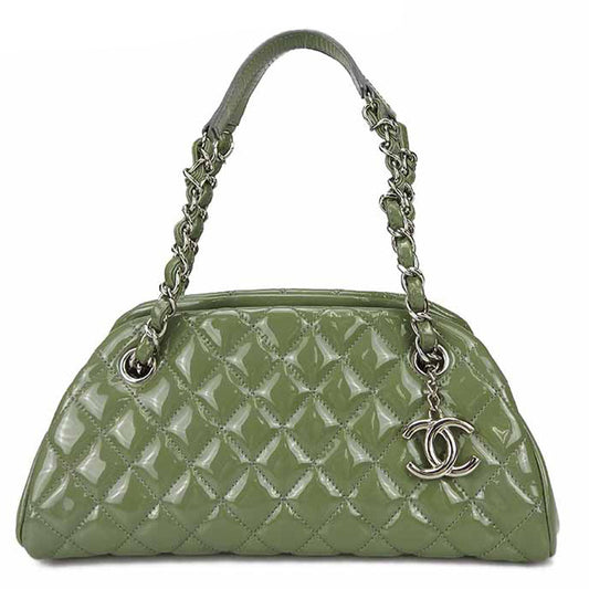 CHANEL Handbag enamel green Mademoiselle Bowling Women