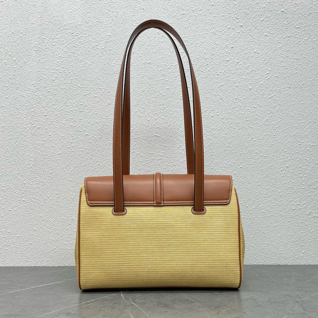 Top Quality Medium Soft 16 Bag In Textile Natural / Tan For Women 13in/32cm 195542DSH.02NT