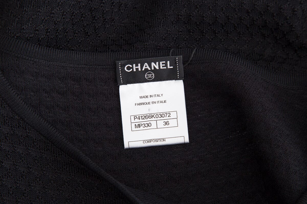 Chanel Black and White Sleeveless Blo  SZ 36