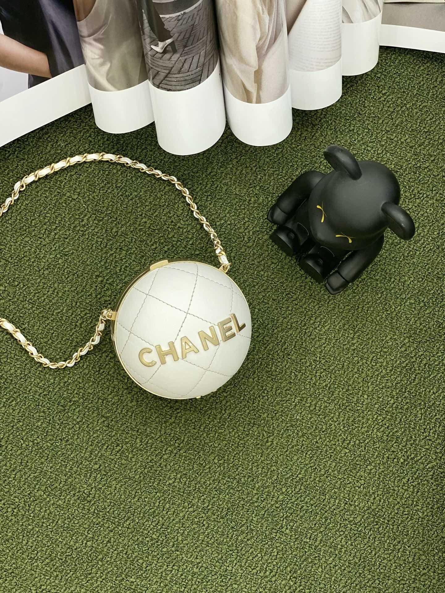 CHL Ball Bag White and Gold Chain Bag For Women 23.5cm/95in