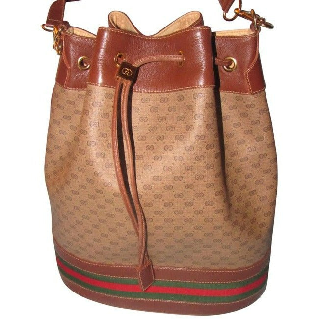 Gucci   Small G Logo Print Coated Canvas And Leather With Red And Green