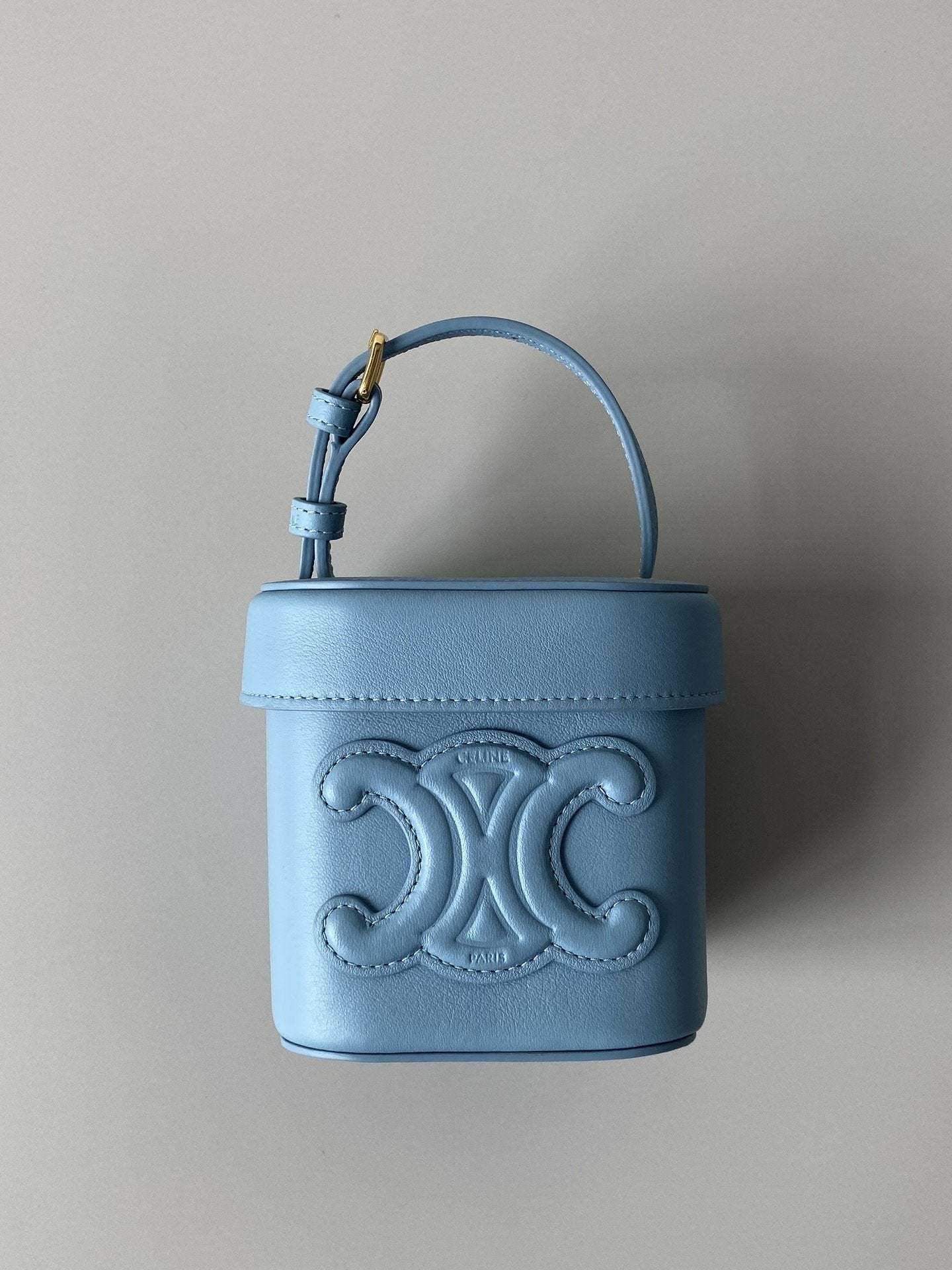 Top Quality Small Box Cuir Triomphe Denim For Women 4in/11cm 199263DU3.07DD