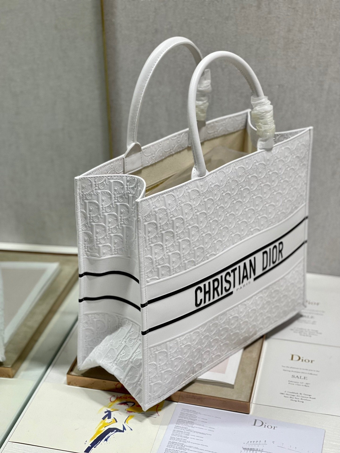 Top Quality Large Book Tote White, For Women, Womens Handbags 16.5in/42cm CD
