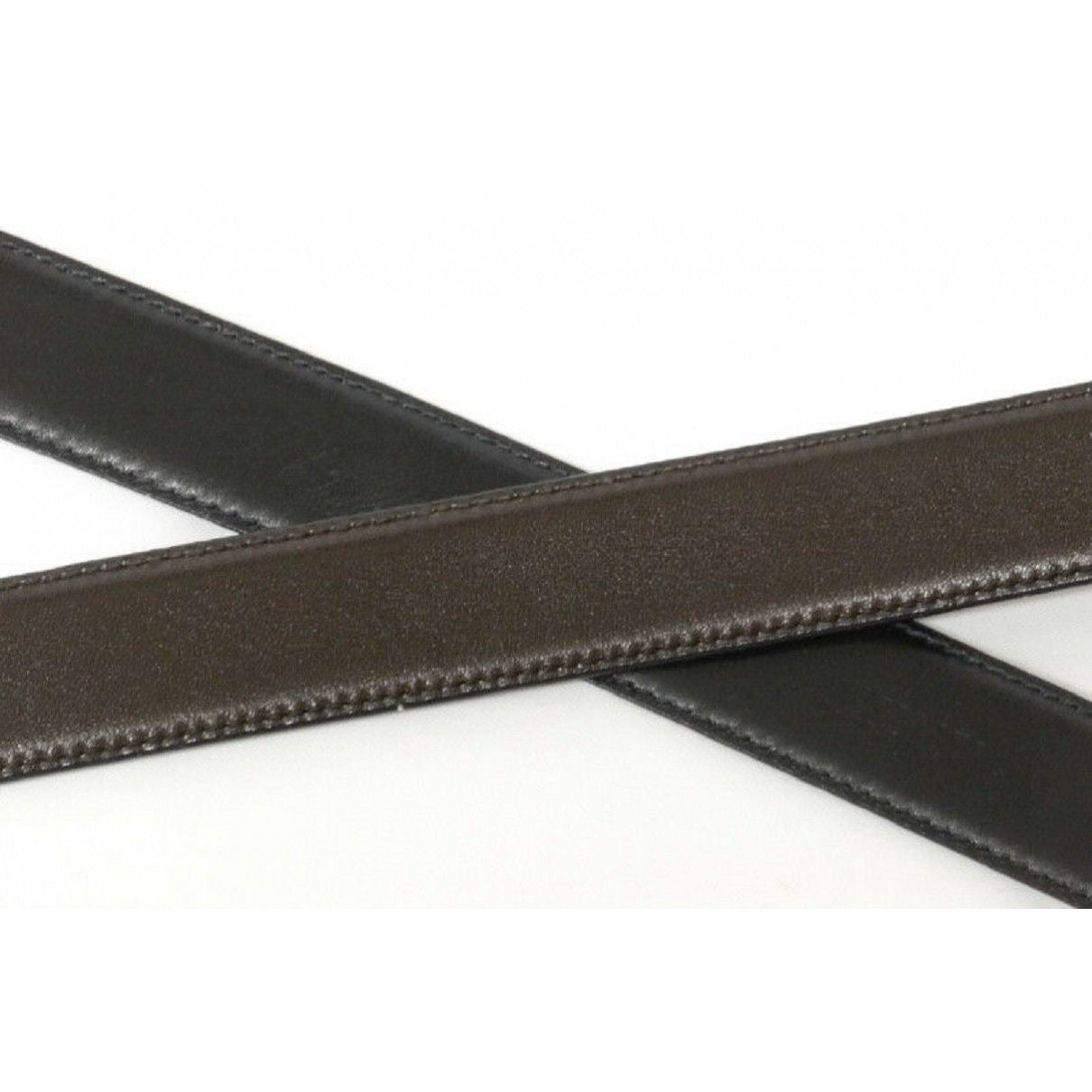 , Gucci, 44" long x 1.25" wide, brown or black leather, reversible belt in size 40" with a dual sided, two-tone engraved GG buckle
