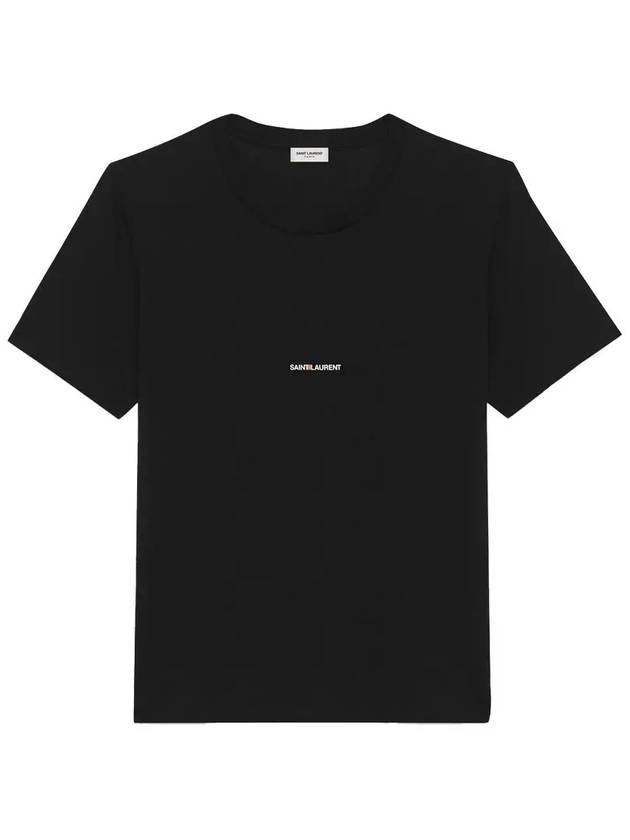 Luxury Saint Laurent Trending 2025 Men's Small Logo Short Sleeve T-Shirt Black