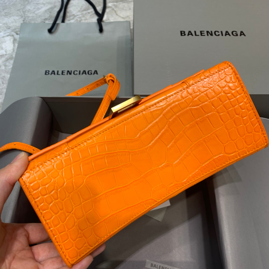 Top Quality Hourglass Small Handbag In Orange, For Women,  Bags 9in/23cm