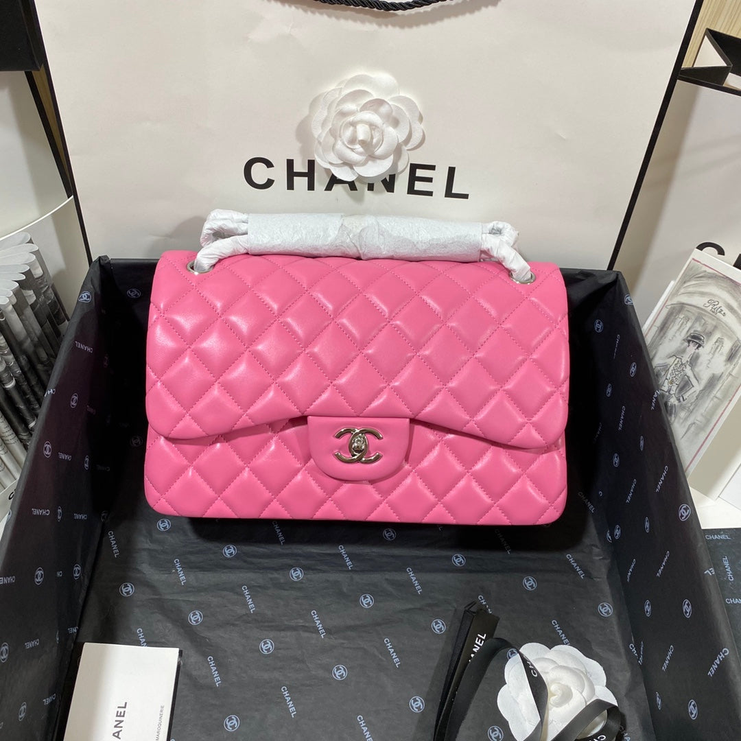 CHLLarge Classic Handbag Silver Hardware PiNike For Women Handbags, Shoulder Bags 11.8in/30cm