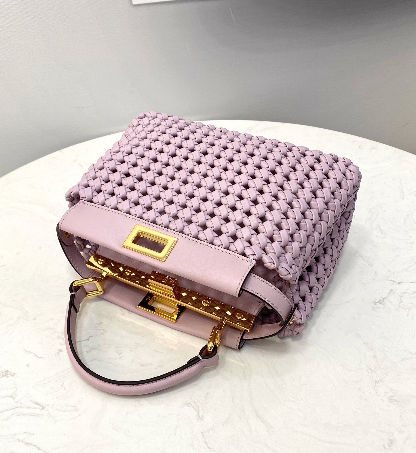 FI Top Quality Mini Purple Braided Bag For Woman 18cm/7in