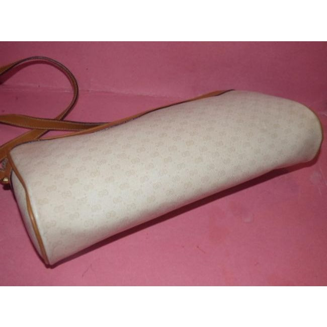 Gucci   Ivory Coated Canvas W Camel Leather Small G Logo