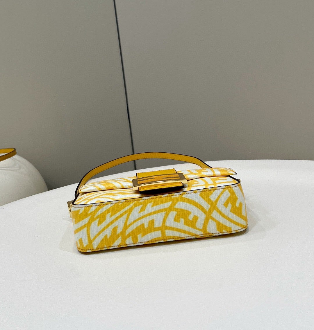 Top QualityTop Quality Mini Baguatte 1997 Yellow Glazed Bag For Woman 19.5cm/7.5in