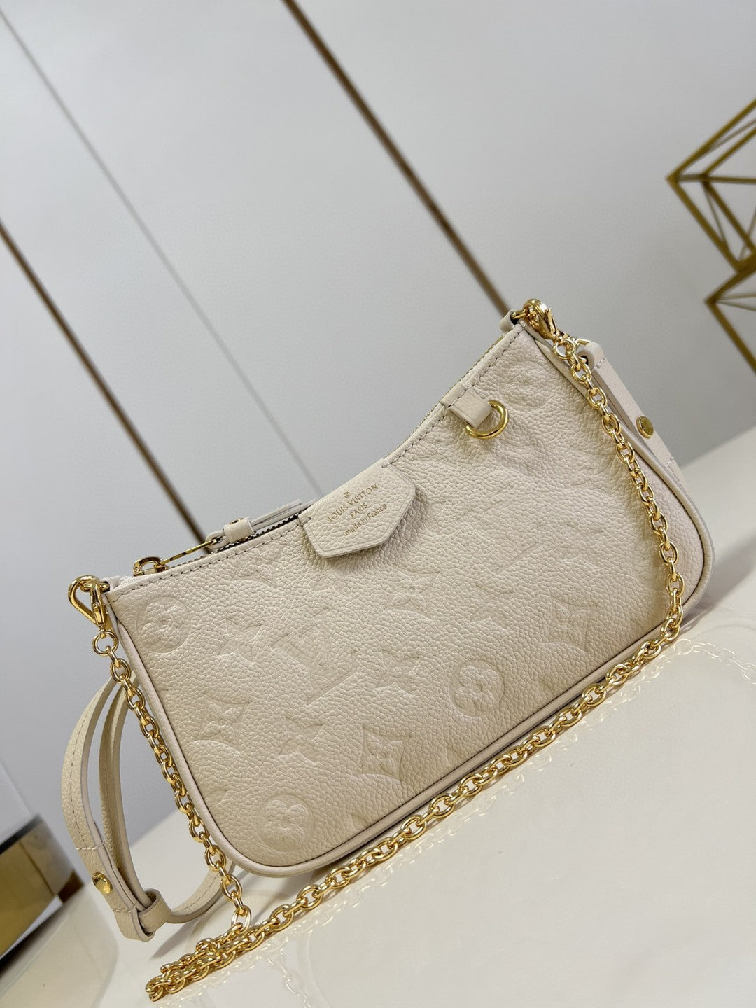 Top Quality Easy Pouch On Strap Monogram Empreinte Crème White For Spring, Womens Handbags, Shoulder Bags 7.5in/19cm Top Quality M81066