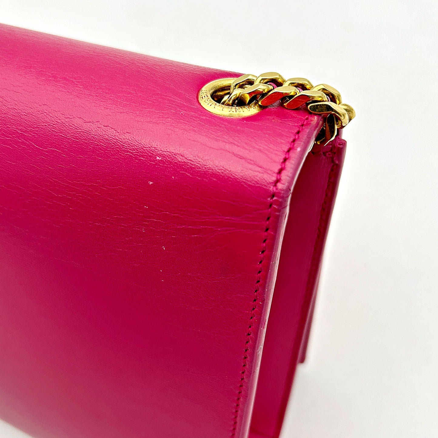 SAINT LAURENT Classic Monogram Kate Tassel Satchel Fuchsia ART2232497821