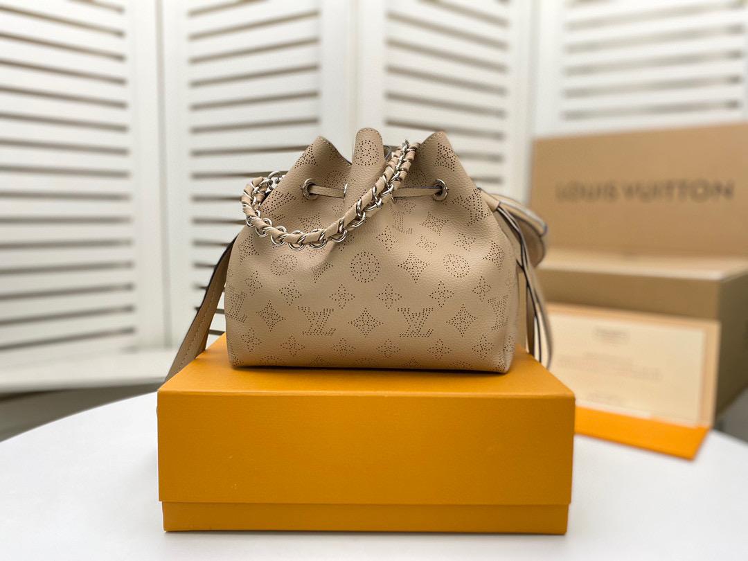 Top Quality Bella Bucket Bag Mahina Galet Grey For Women, Womens Handbags, Shoulder And Crossbody Bags 7.5in/22cm Top Quality M57201