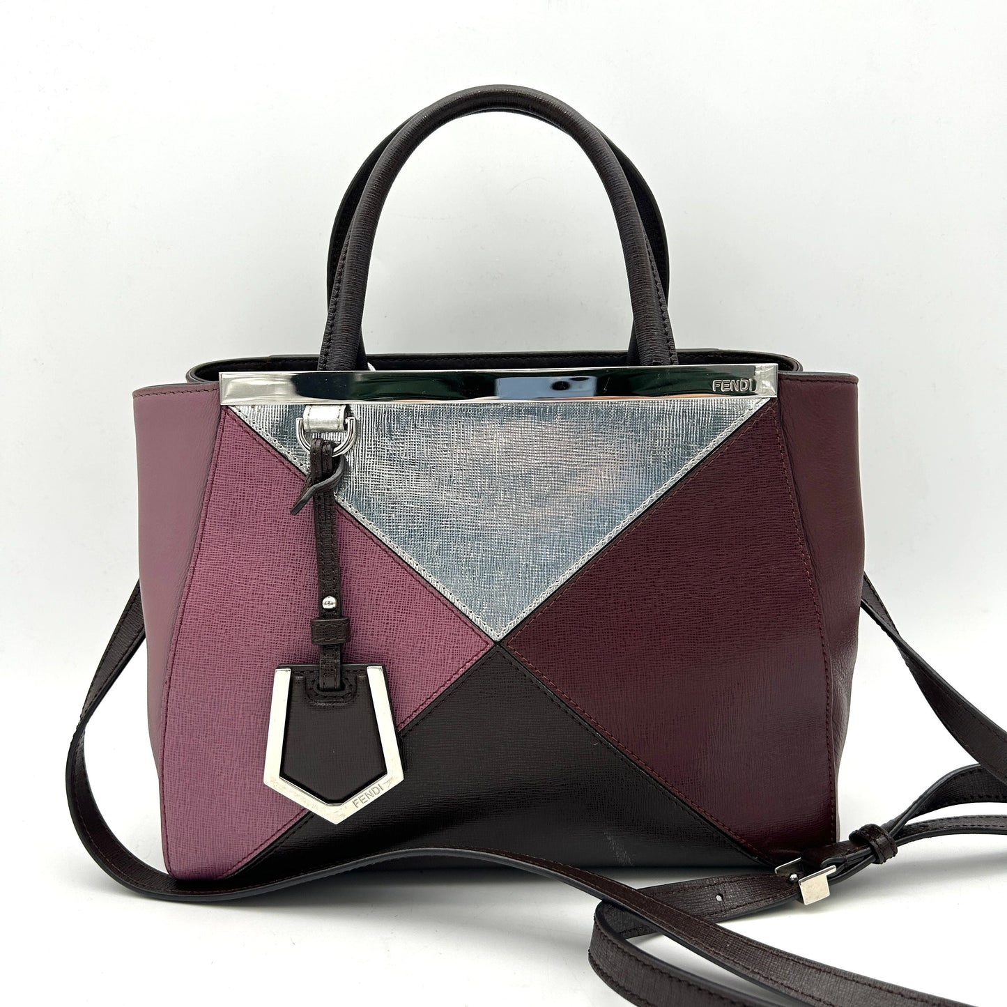 2jours leather crossbody bag Fendi Multicolour in Leather  LA10723