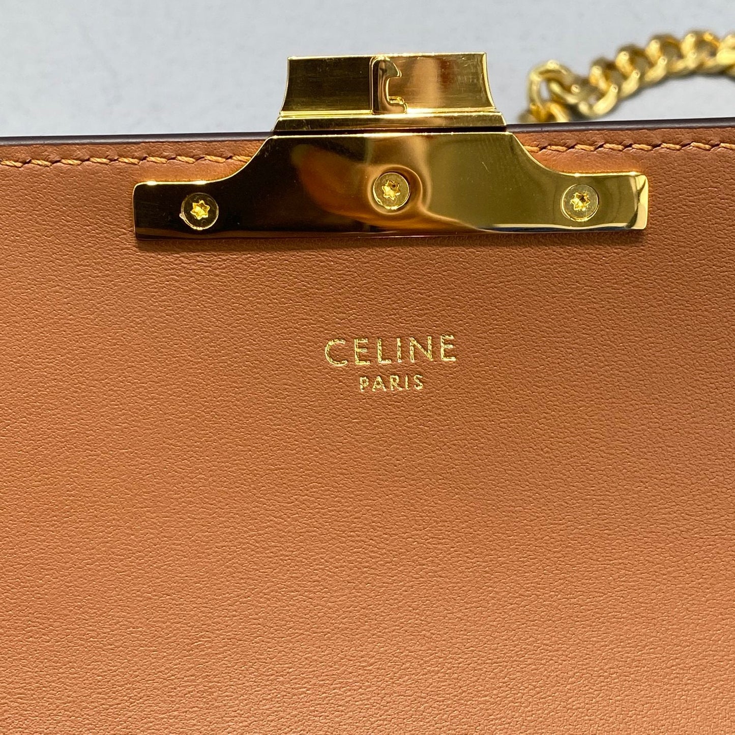 Top Quality Chain Shoulder Bag Triomphe In Triomphe Canvas Brown For Women 8in/20.5cm 197992DQW.04LU