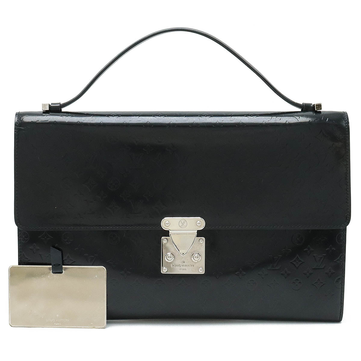 LOUIS VUITTON Louis Vuitton Monogram Miniglass Anushka GM Handbag Cracksack Noir Black Black Silver  M92229