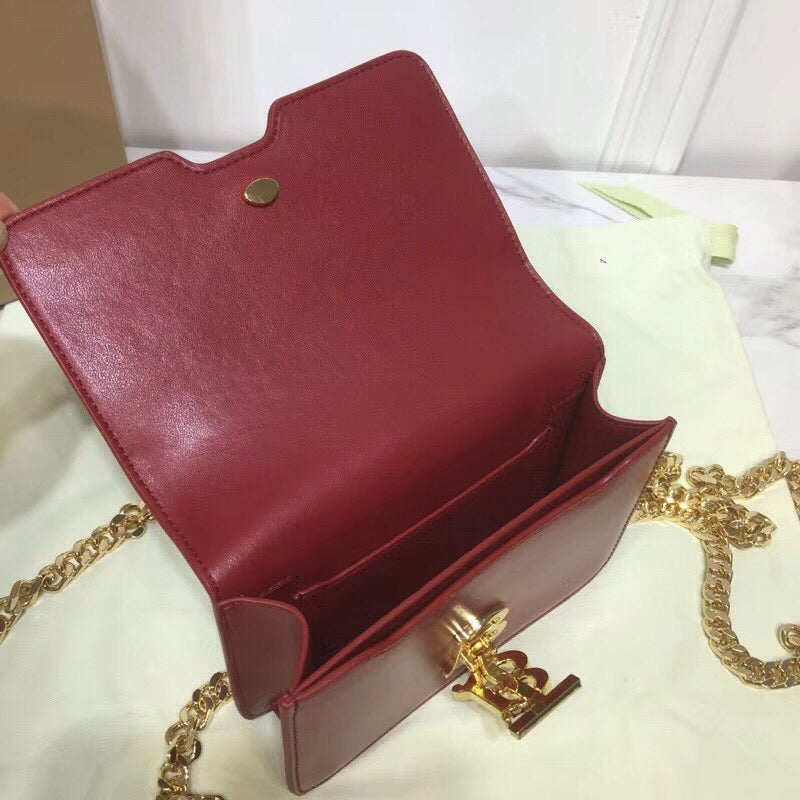 Top Quality Tb Chain Belt Bag Red For Women, Bags 6.6in/17cm