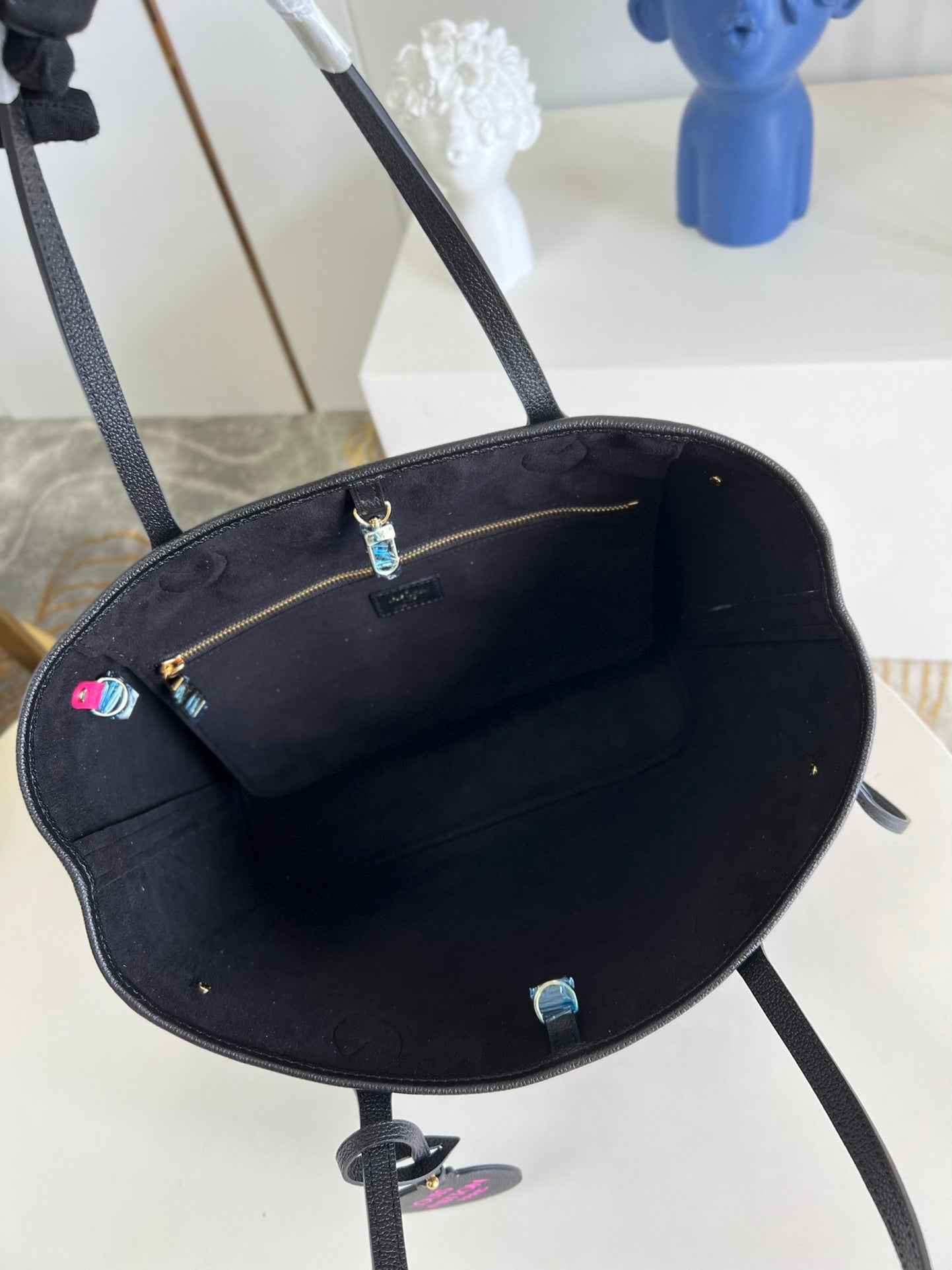 Top Quality Neverfull MM Monogram Empreinte Black/White For Women,  Tote Bags 12.2in/31cm Top Quality M46103