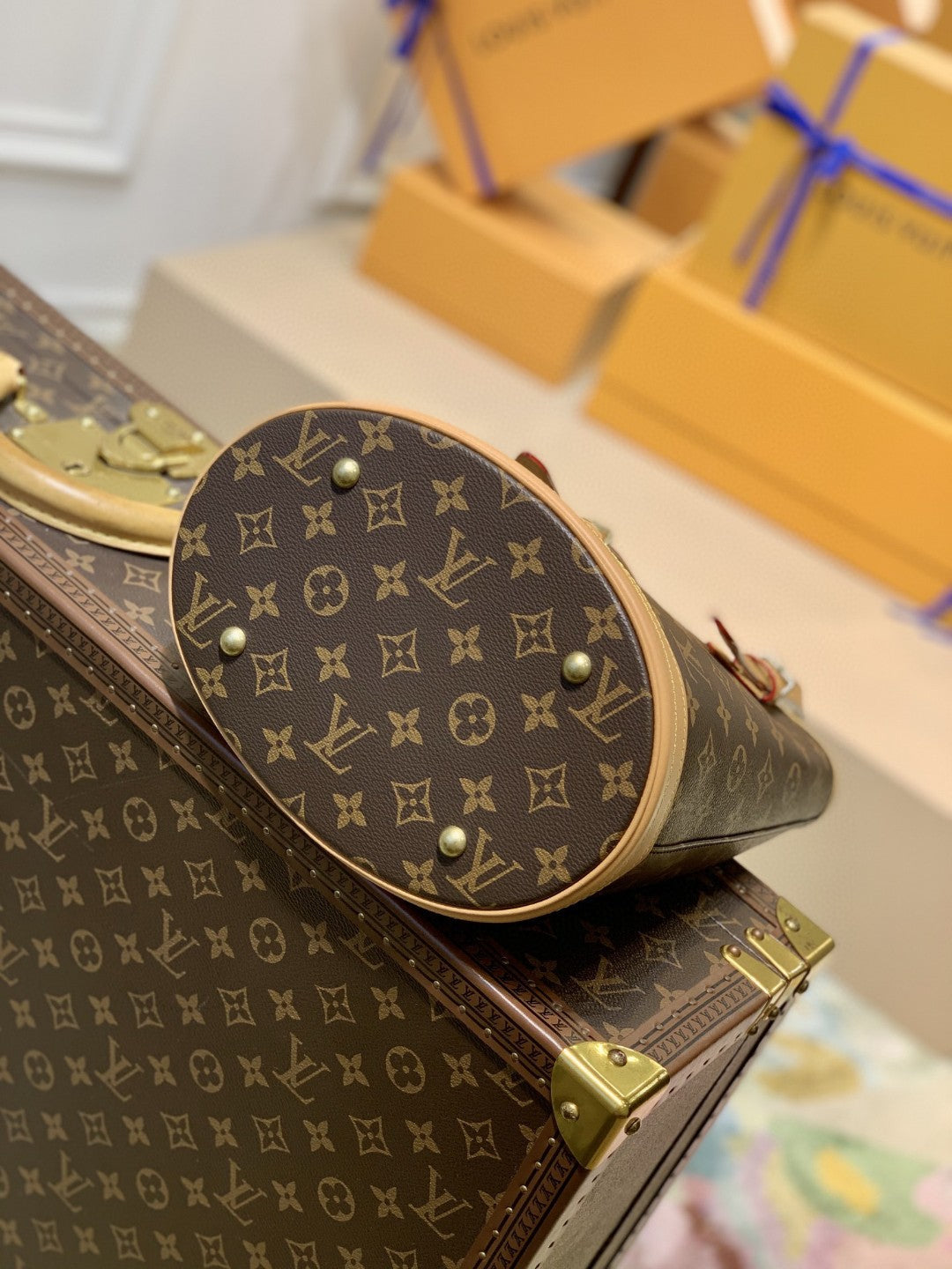 Top Quality Petit Bucket Bag Monogram Canvas For Women, Womens Handbags, Womens Shoulder Bags 10.2in/26cm Top Quality M42238